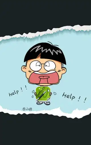 小明可爱卡通手机壁纸
