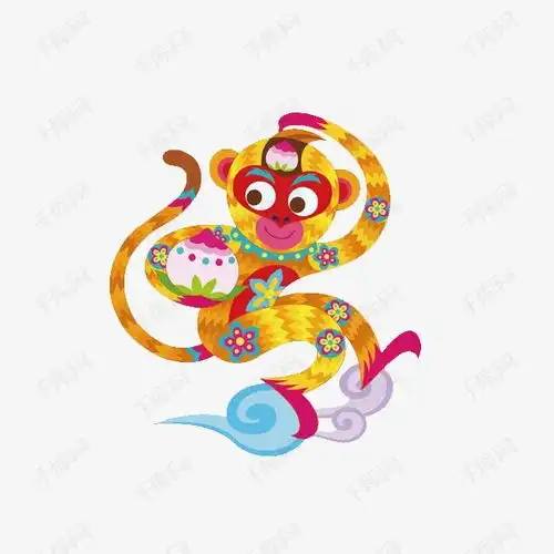 彩色剪纸猴子素材图片免费下载高清节日素材psd千库网图片编号58734
