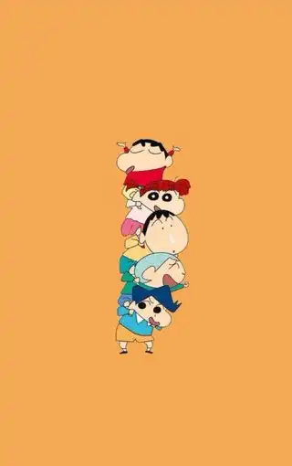 搞怪蜡笔小新动漫手机壁纸
