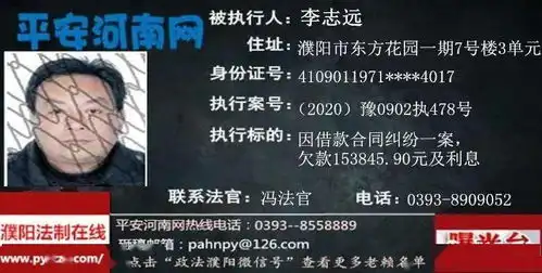 濮阳公布最新一批失信被执行人名单照片地址全曝光
