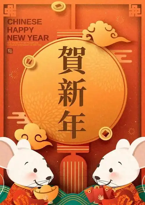 为您准备的2020鼠年拜年图片,新年快乐祝福语,朋友圈精致拜年图
