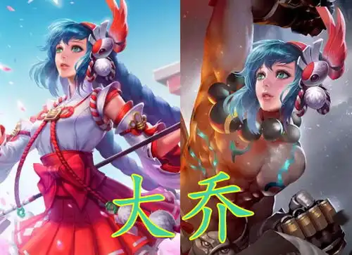 王者峡谷女英雄穿盔甲大乔搞笑,露娜霸气,看到孙膑无缝衔接
