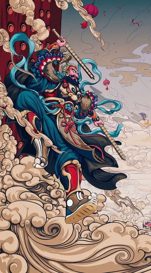 有没有好看的财神爷的壁纸
