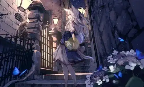 西式小路上的白发猫耳少女动态壁纸下载wallpaper动态壁纸下载99单机游戏
