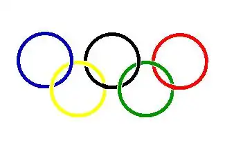 谁能搞个奥运五环的图片要有颜色的
