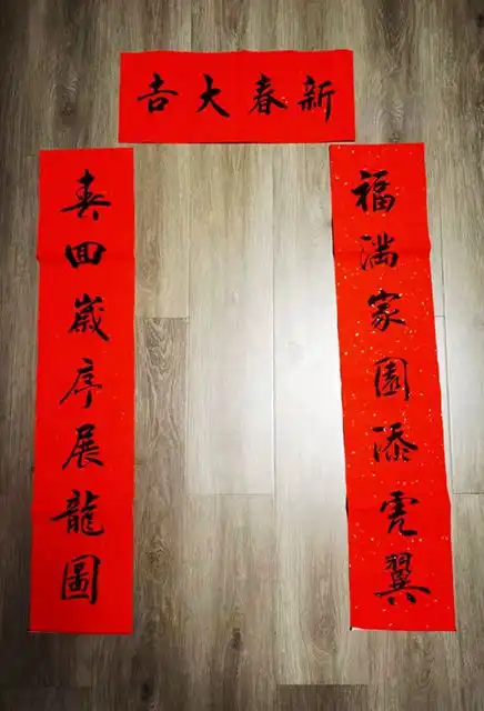 渭南市书协副主席种洁康义写送春联组图
