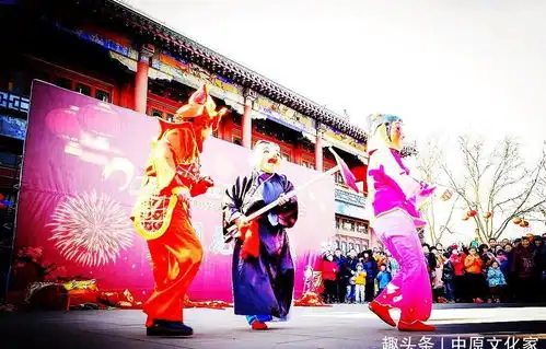 春节庙会期间,除了赏花灯品小吃,最有趣的还是各种民俗表演
