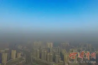 西安被雾霾笼罩350米高空一半蓝天一半霾组图

