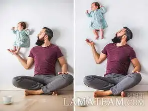 看人家的爸爸和新生女儿拍摄的满月搞笑照片,完全没有ps呦
