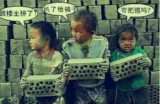 三个小孩拿搬砖的搞笑图片带字
