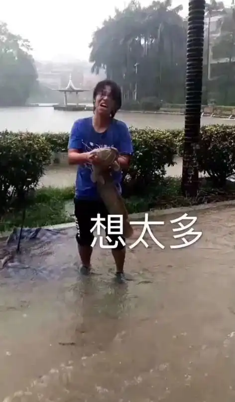 广东暴雨炸出了一堆戏精,还是你们会玩
