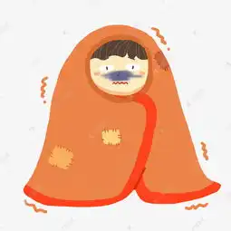 冬天躲在被子的发抖寒冷的人素材图片免费下载千库网

