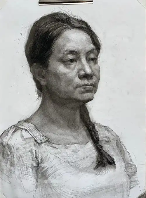 清美雕塑系零字班素描作品素描是一切造型艺术的根本
