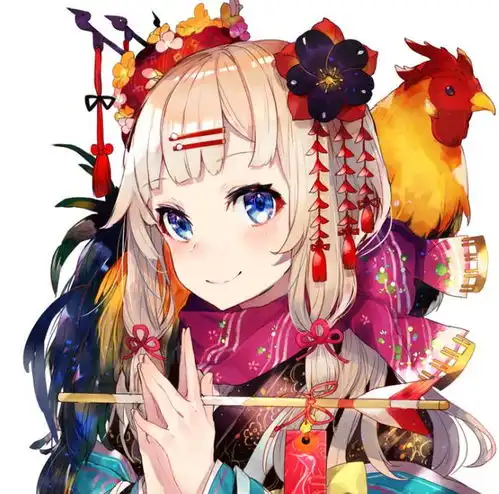 可爱的动漫头像花枝招展的少女,笑容甜美的她们对未来充满了希望
