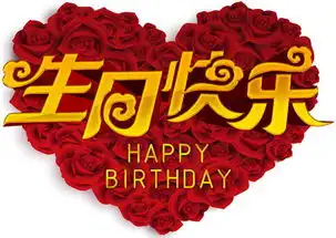 求大神用生日快乐这几个字做一个心形图案,图案要求要有创意,可以融入一些不一样的图片谢谢大神
