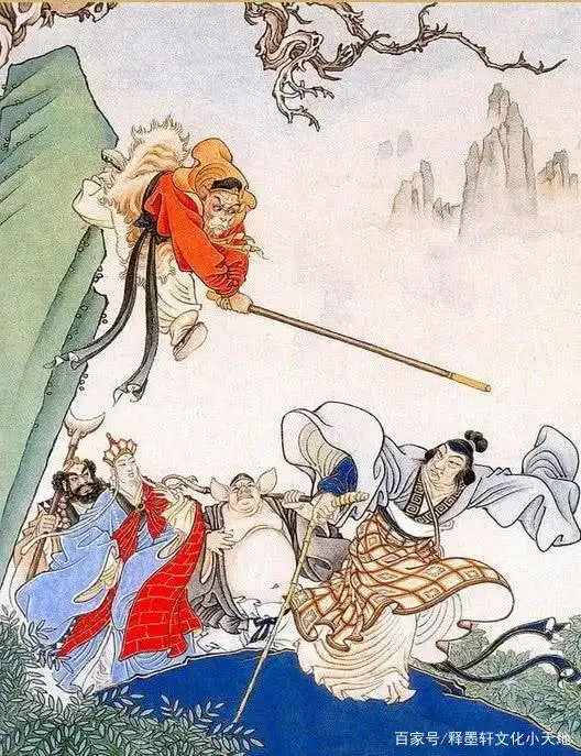 绘画界真正的猴王,一组孙悟空三打白骨精,成为工笔重彩经典
