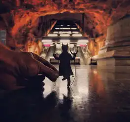 著名地标建筑与剪纸合影
