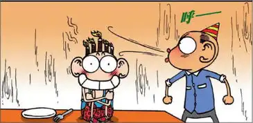 爆笑一刻呆爸生日愿望有儿子就够了,于是呆头头上多了五根蜡烛
