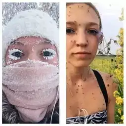 搞笑图片姑娘上厕所的难度有点大啊
