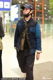 陈坤穿拼色棉服现身机场
