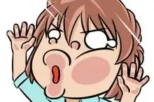 搞笑漫画人物撞玻璃
