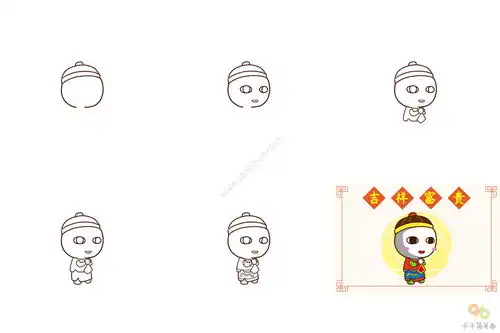 春节祝福简笔画图片大全
