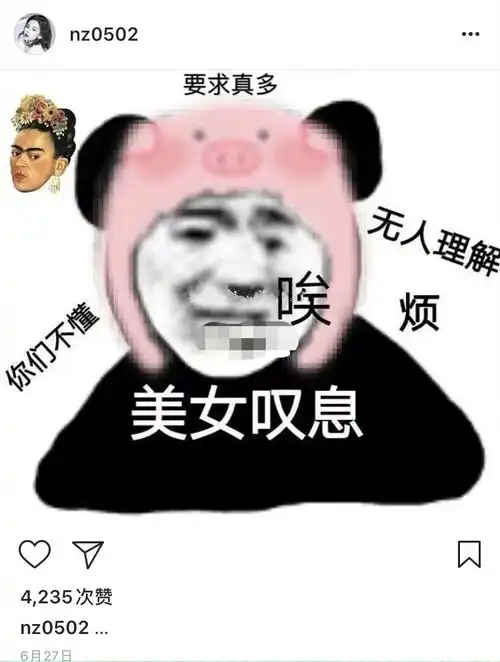 娜扎越来越像郑爽醉酒胡言后秒删,新剧扑街还被郑爽粉骂压力大
