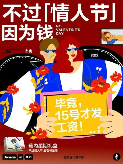 情人节创意海报合集有人搞纯爱,有人搞抽象
