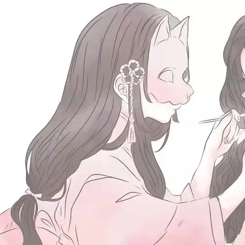 情侣头像,泛起那桃花腮红
