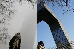 英媒发布北京雾霾和晴天的对比图
