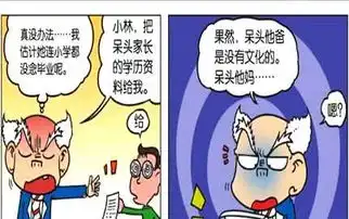 搞笑漫画呆家文化大比拼,呆头呆爸没文化,呆妈却是博士生
