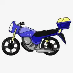 手绘蓝色摩托车插画图片素材其他格式下载动漫人物大全
