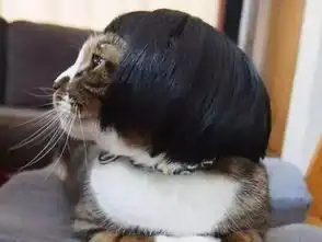 这只猫戴上假发后,画风也太好笑了
