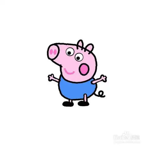 如何画小猪乔治简笔画分步图解
