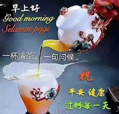 2021年最新早上好问候动态图带字最美早安问候图片带字温馨
