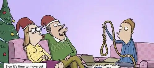 双语幽默笑话漫画版之圣诞礼物
