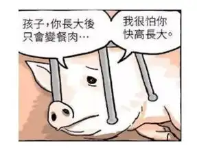 搞笑漫画母猪对小猪说,孩子你要慢点长,结局依然让人心酸
