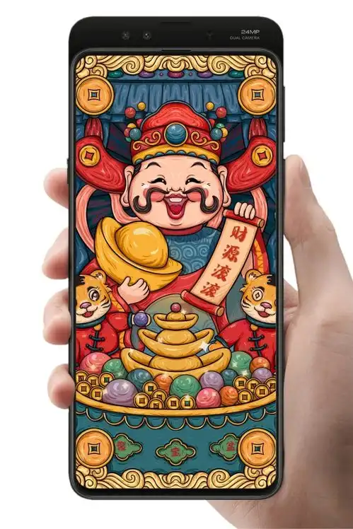 壁纸大年初五迎财神

