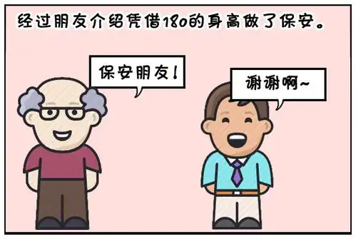 恶搞漫画去北京做保安的小明

