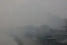 吉林雾霾袭城空气质量指数严重爆表
