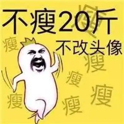 不瘦十斤不换头像图片一张能决心减肥的图
