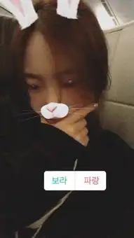 组图少女时代泰妍连晒搞怪自拍戴兔耳特效逗趣可爱
