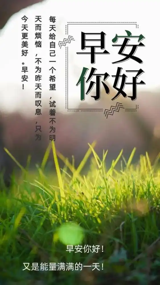 早安心语带字的图片
