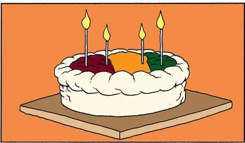 搞笑漫画,生日蛋糕
