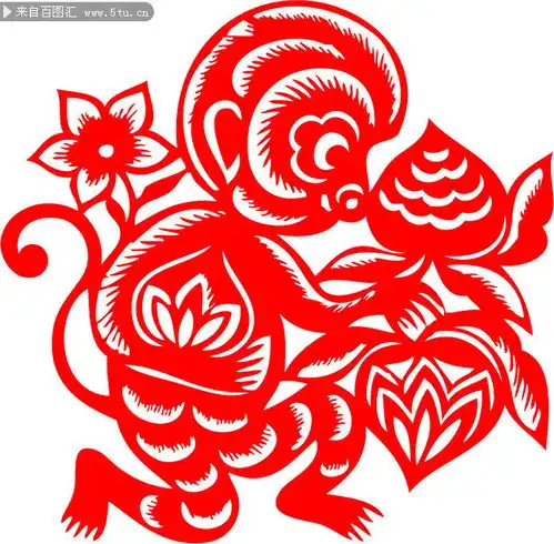 剪纸猴矢量图下载矢量素材百图汇设计素材
