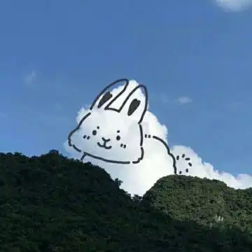 蓝天白云含萌画头像,个性头像图片
