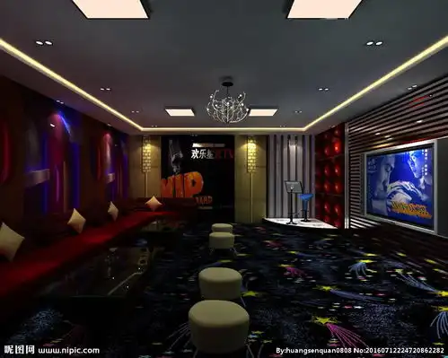 ktv大包厢设计效果3d模型图片

