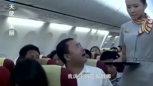 搞笑娱乐大盘点空姐把茶洒了乘客一身

