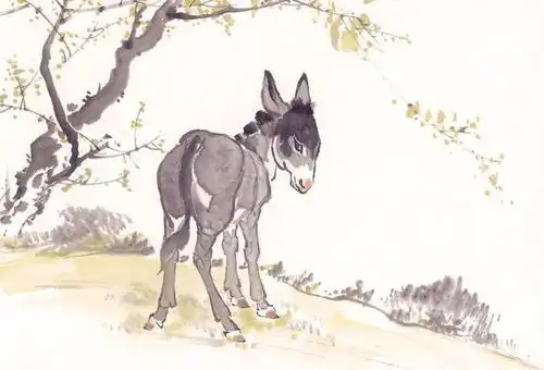 民间故事过年了,主人要杀驴,第二天,猪被蒙上了眼睛
