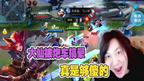 王者荣耀大仙被炮车搞晕,真是够傻的,网友大仙你玩的假玄策吧
